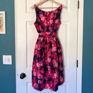 Jessica Howard Floral Navy & Pink Cocktail Dress